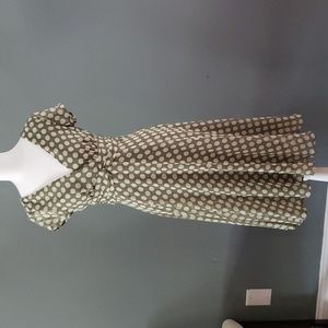 Connected apparel/ Womens Olive Green Polka-dot/ Size 4 Dress
